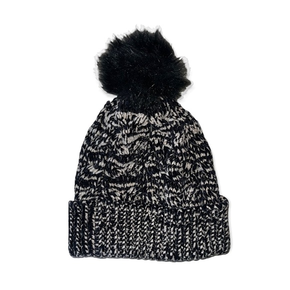 SONOMA GOOD FOR LIFE Black & White Beanie with Pom Pom - Picture 2 of 5